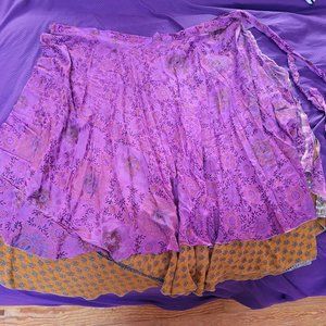 Darn Good Yarn reversible wrap-around skirt